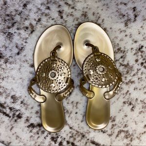 Jack Roger gold jelly sandals